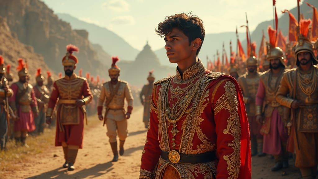 Regal Heartbreak in Traditional Attire