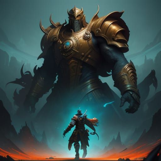 Epic Battle Scene in Rutkowski Style