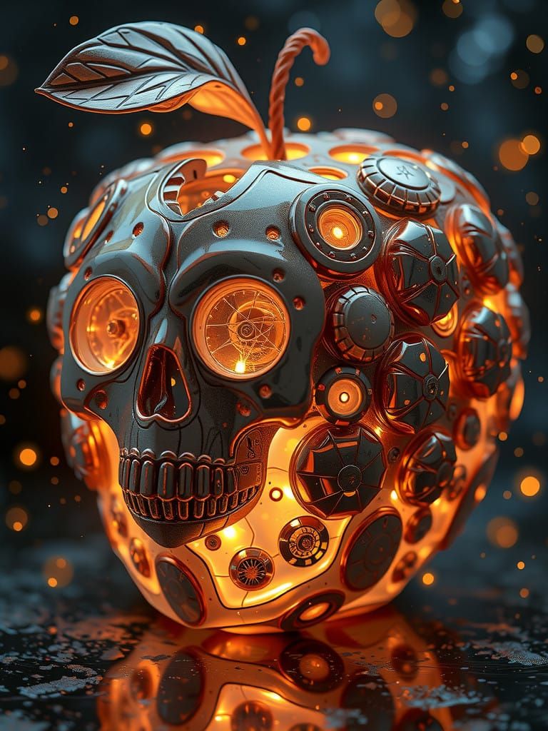 Adam's Apple Portrait in Intimate Realism Style