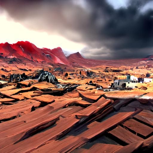 Detailed Matte Painting of Mars