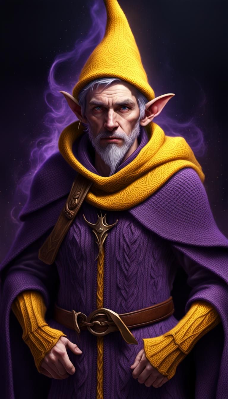 Elven Wizard Masterpiece in Dark Fantasy Style