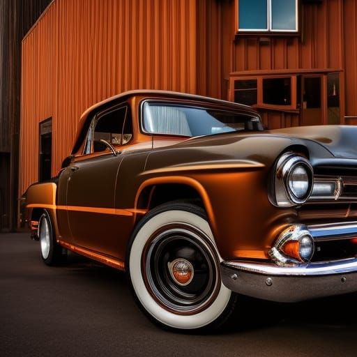 Classic 1950s Chevy Silverado at Sunset