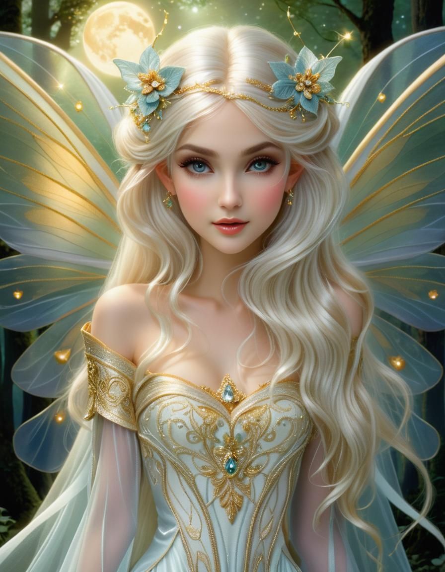 Ethereal Fairy Princess with Delicate Wings