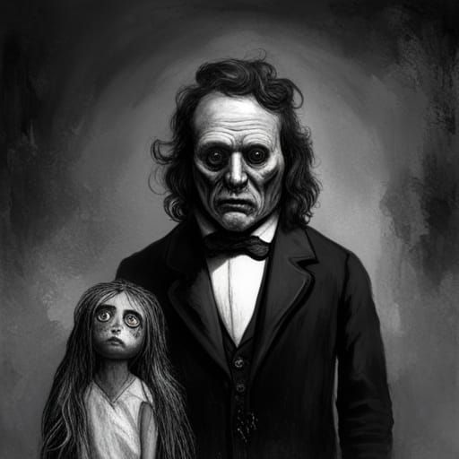 Horror Saw Doll in Doré Rutkowski Style