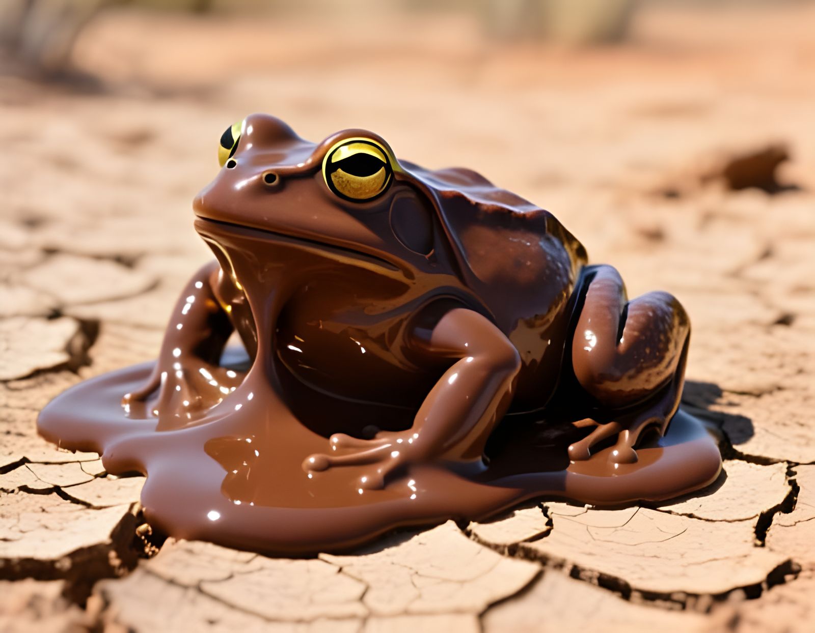 Chocolate Frog Melts Under Australian Sun