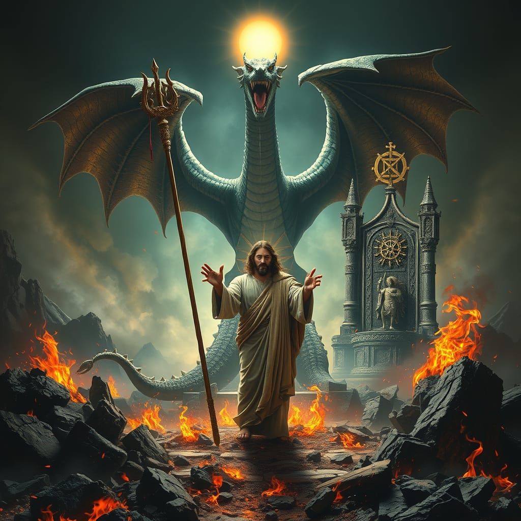 Apocalyptic Landscape in Cyberpunk Style