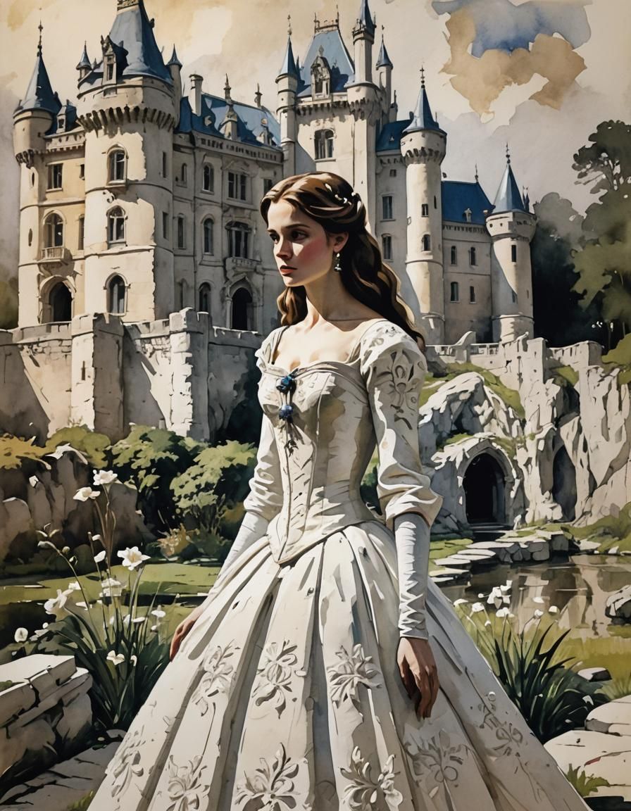 Belle from Beauty and the Beast in Land Art