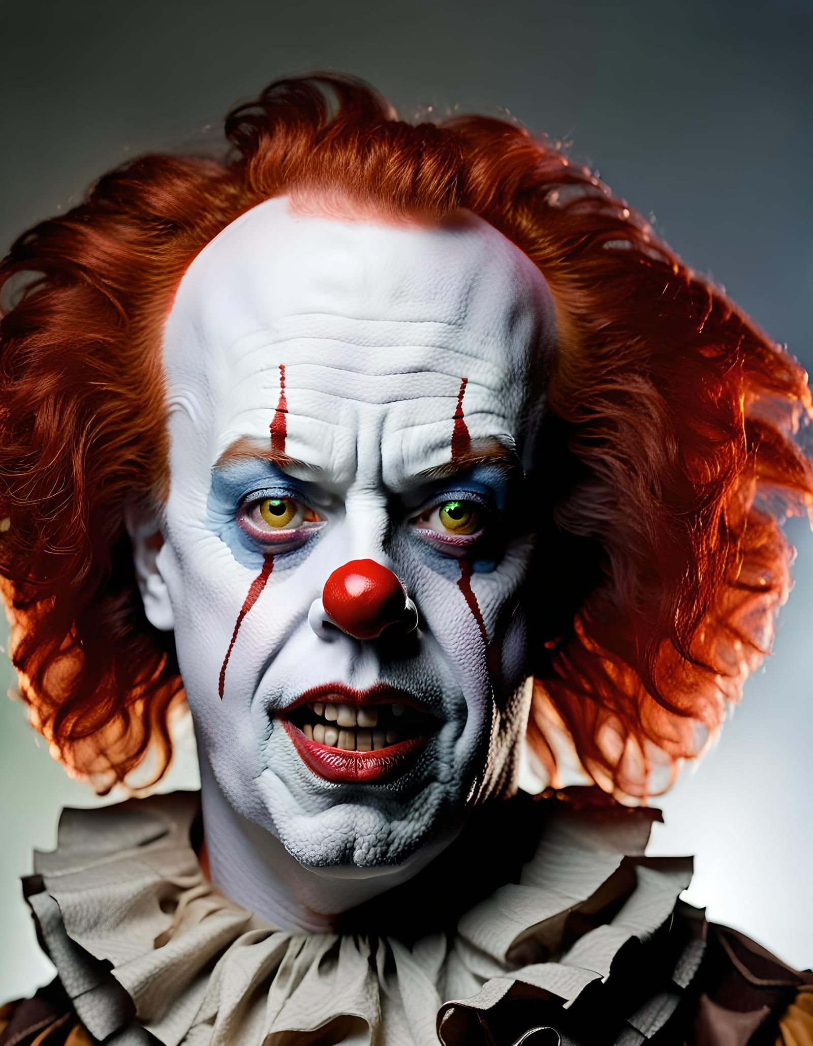 Detailed Portrait of Pennywise with Bokeh Effects
