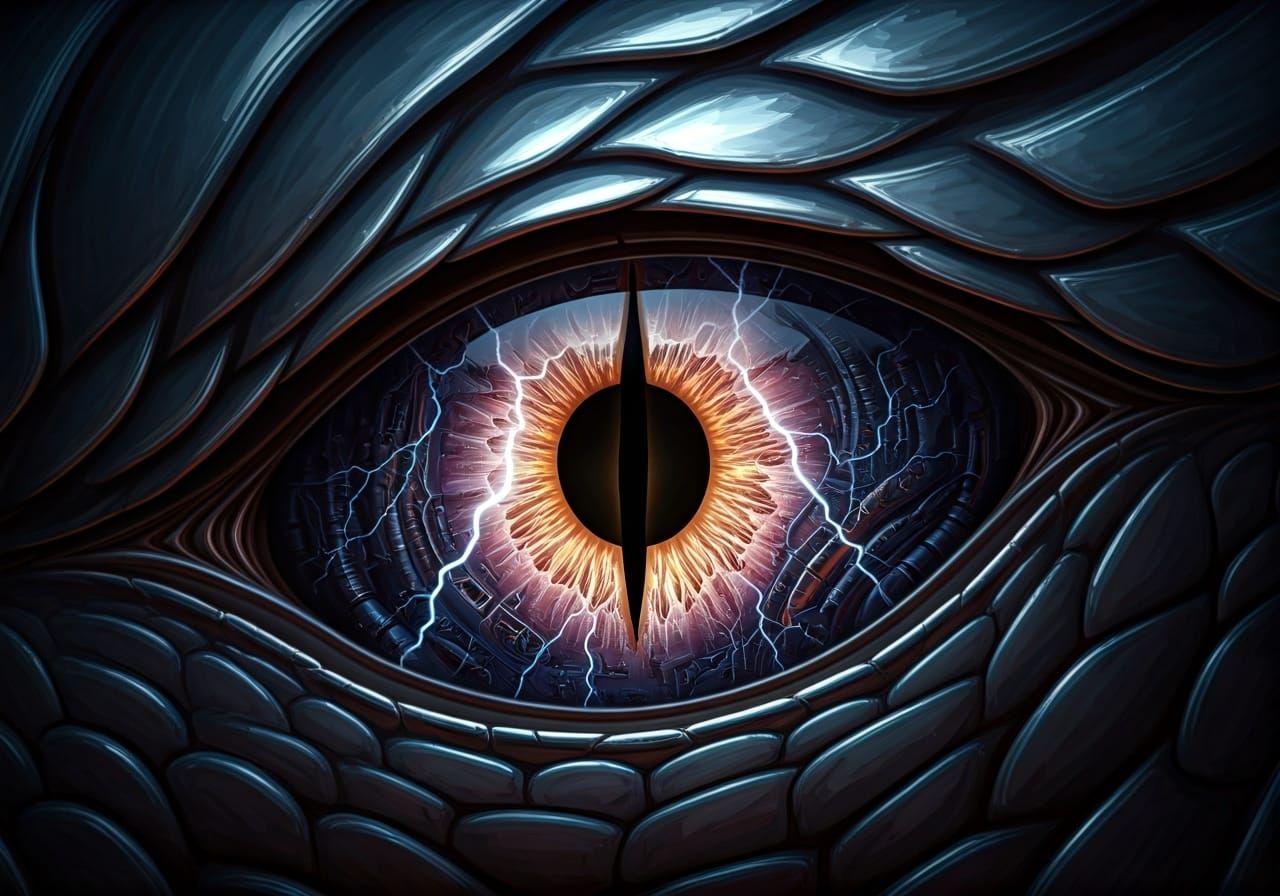 Dragon's Eye Reflecting Cybernetic Dreamscape