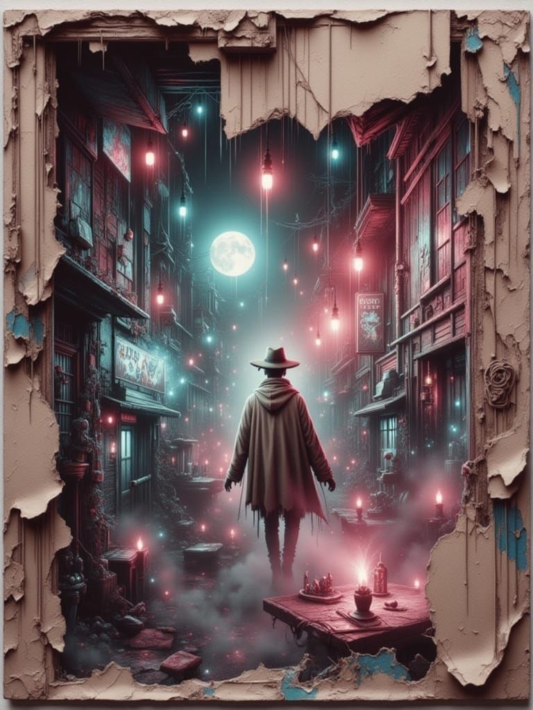 Midnight Wanderer: Cinematic Noir and Futuristic Ambiance