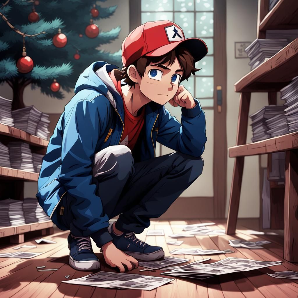 Dipper Pines Fan Art in Anime Style