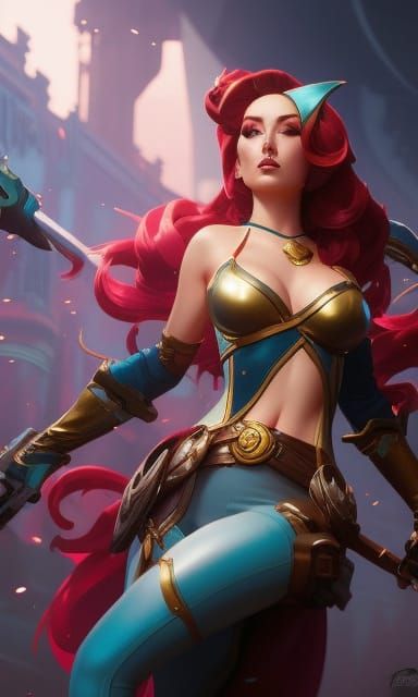 Detailed Portrait of Ruined Miss Fortune