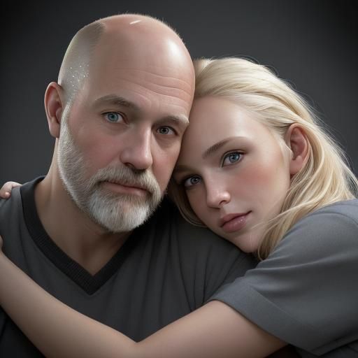 Intimate Portrait of a Couple in Studio Lighting