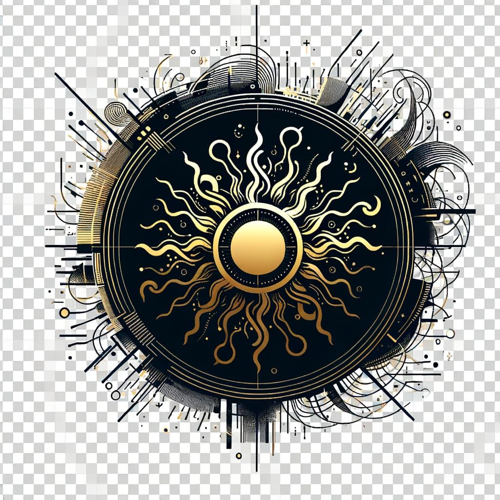 Solaramade Logo: Sun Breaking Free from Chains
