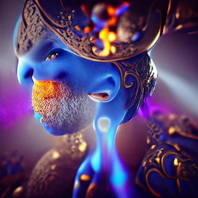 Ornate Antique Lamp on Silk Cushion