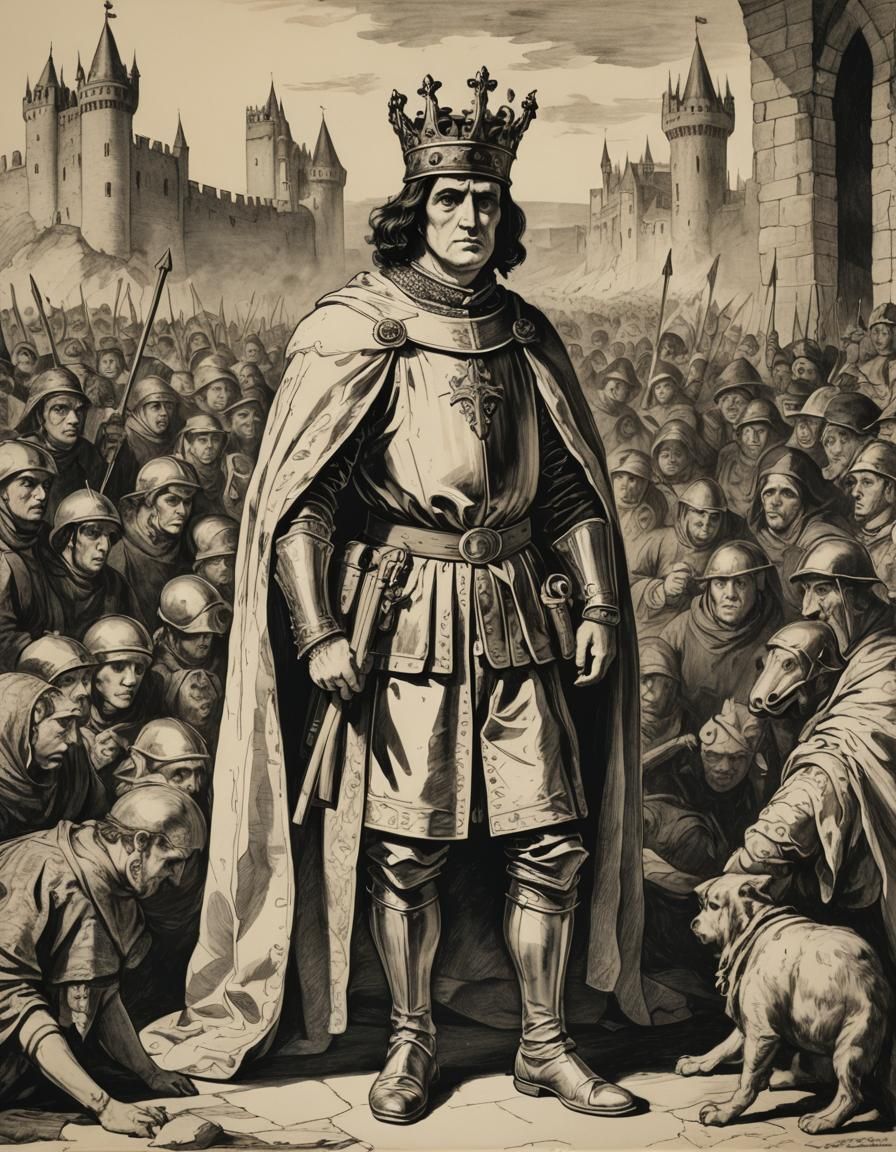 King Arthur: Resigned, in the Style of Goya