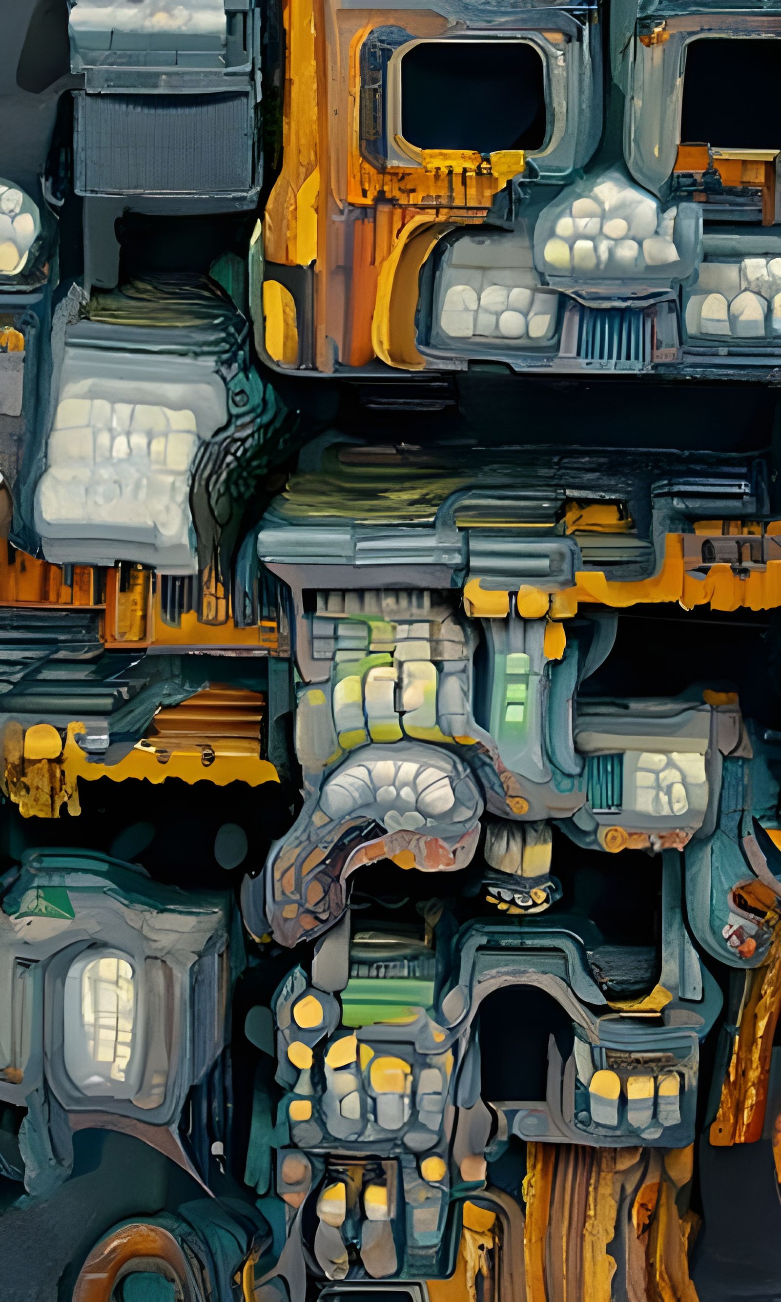 Hyperrealistic Jungle Monster Machine in Gouache Style