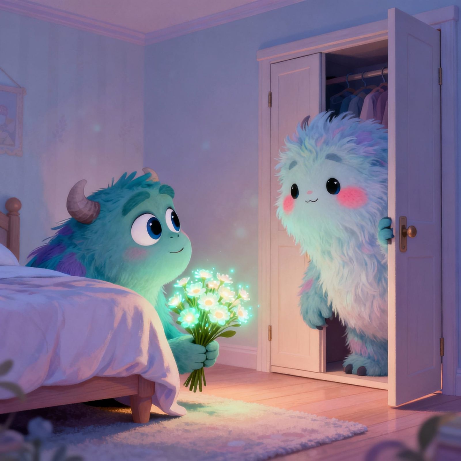 Adorable Monsters Share Romantic Moment
