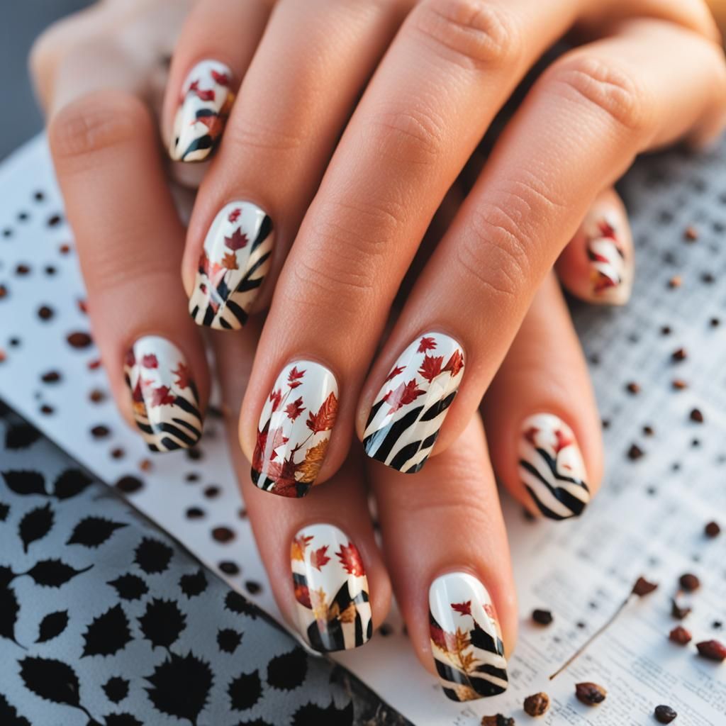 Dark Academia Nail Art on Vintage Desk