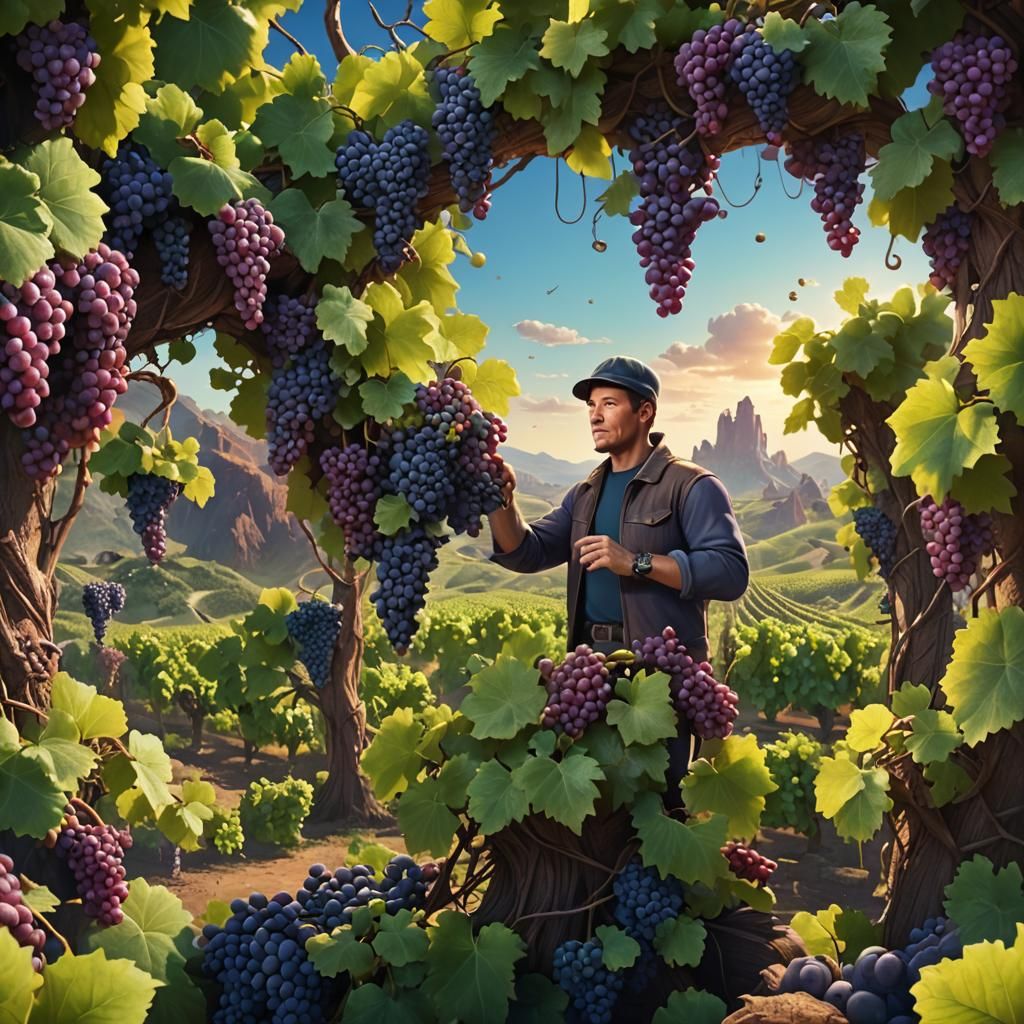 Planet of the Grapes: Detailed Fantasy Concept Art