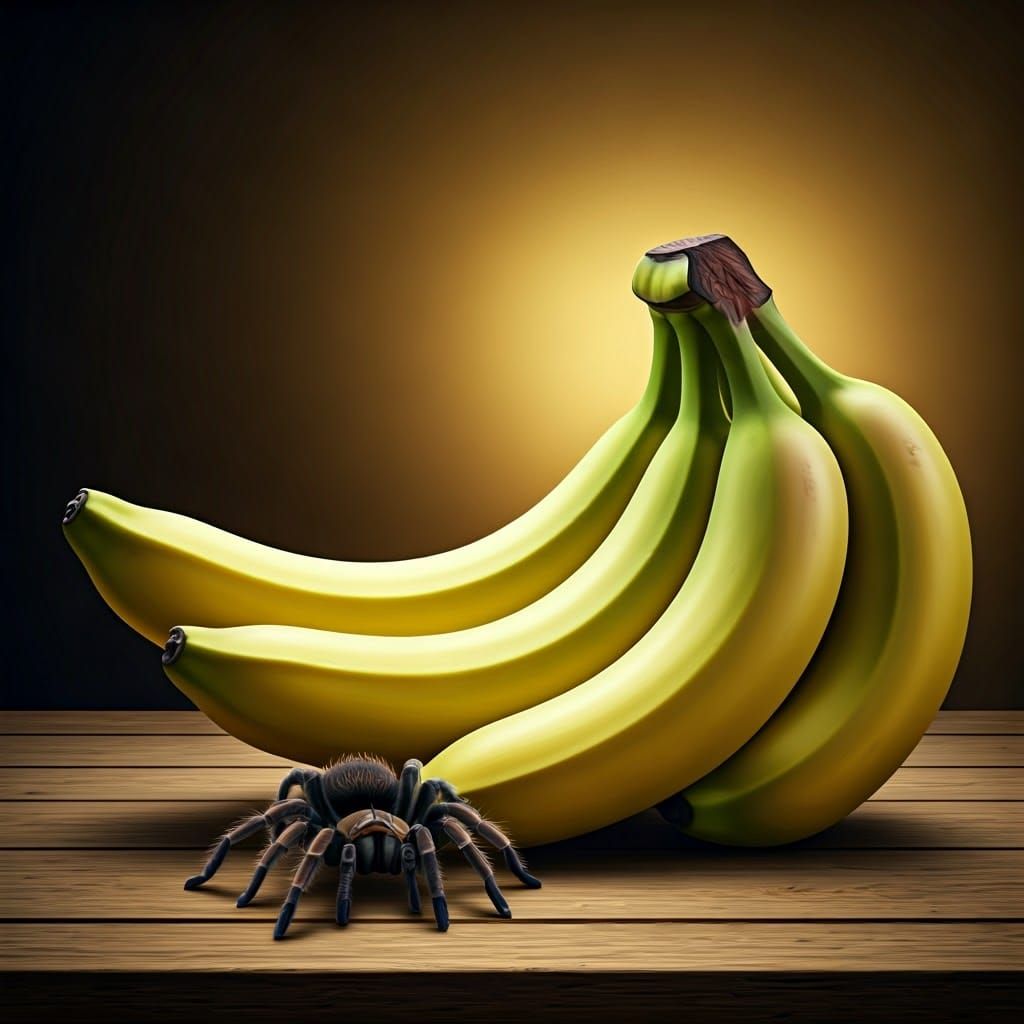 Bananas with Hidden Surprise: Detailed Still Life