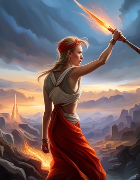 Fiery Shaman Warrior of the Dark