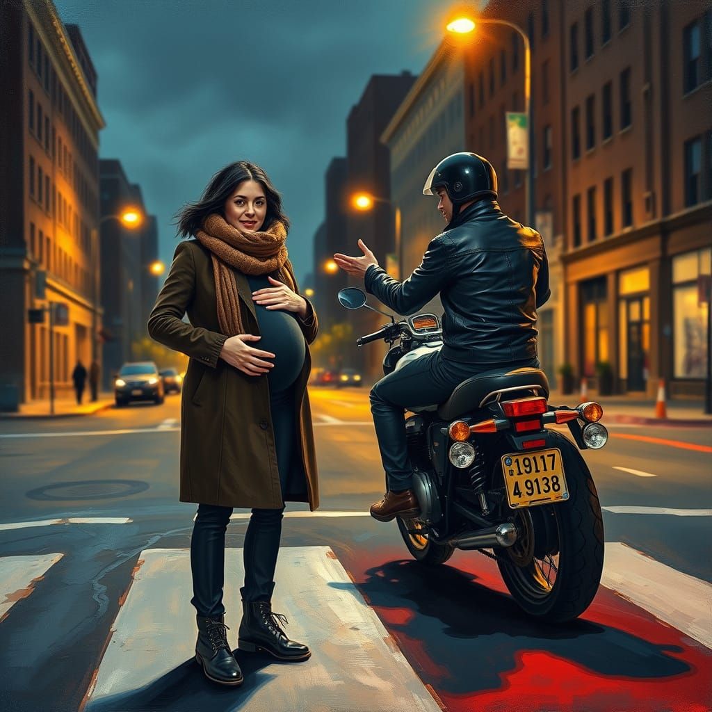 Warm Moment of Kindness on a City Street