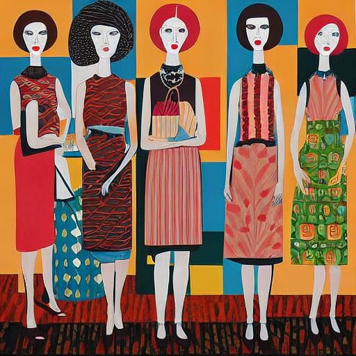 Girls in Bold Graphic Style