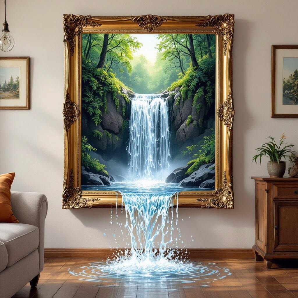 Waterfall Painting Comes to Life