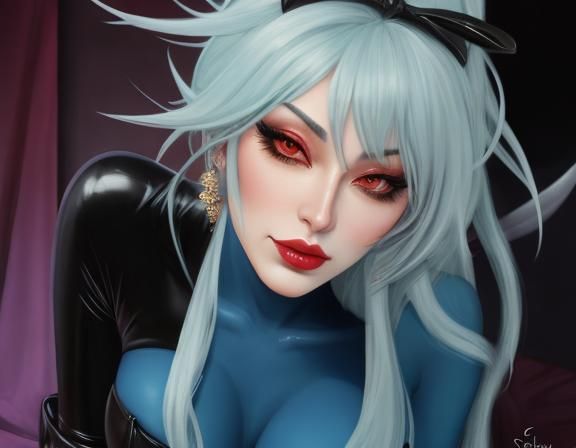 Erotic Femboi Portrait in Saturated Style