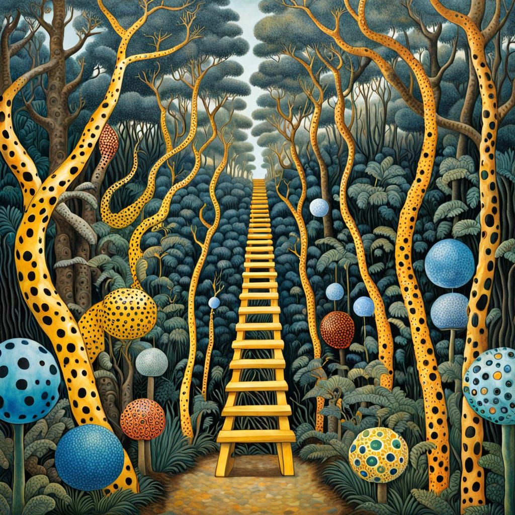 Surreal Ink Landscape Inspired by Masters