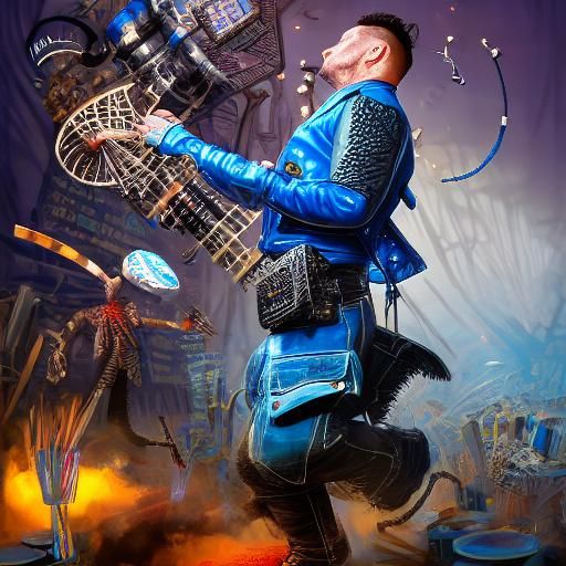 Self portrait of a man with dissociative cognitive disorder ...