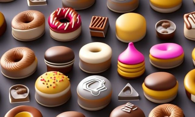 Sweet Food 3D Rendered Vector Icon Set
