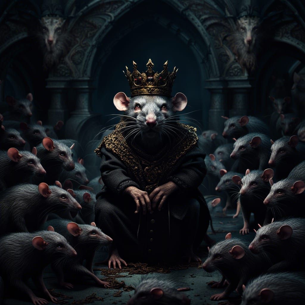 Evil Rat King in Dark Fantasy Concept Art