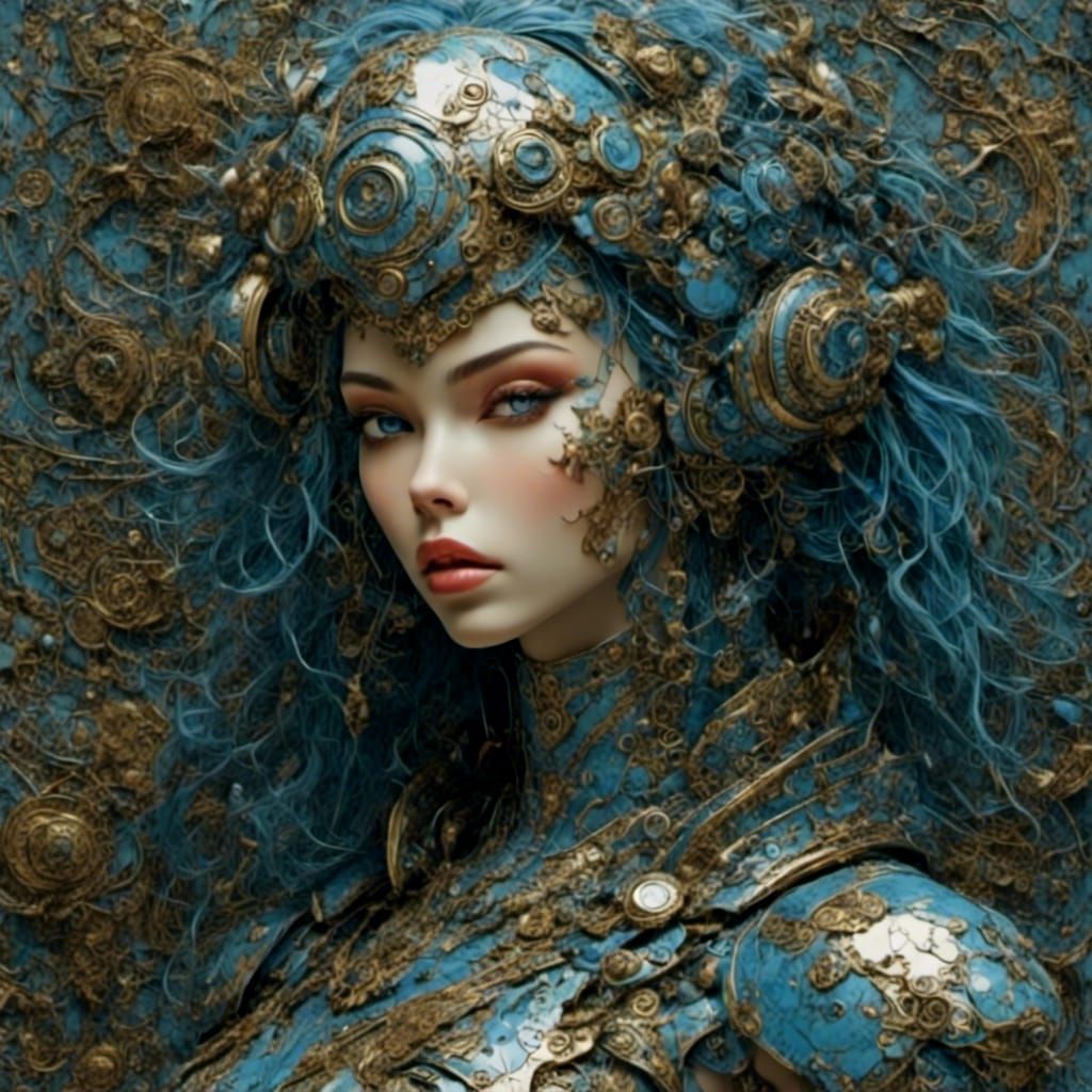 Abstract Textural Composition Generated by AI