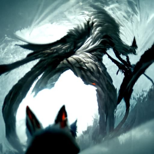 Sinister Nine-Tailed Fox Illustration