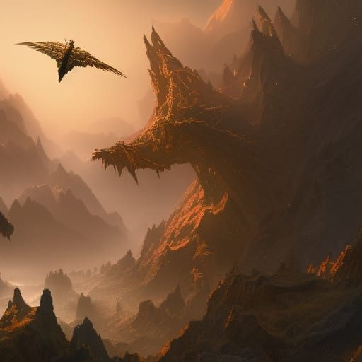 Fantastical Matte Painting of Learning to Fly