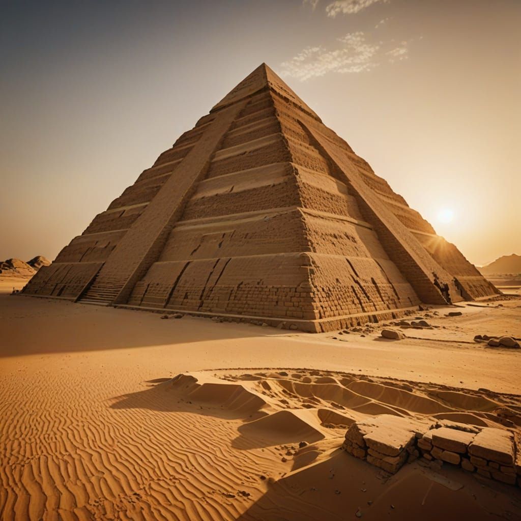 Majestic Pyramid of Djoser in Golden Sunset Light