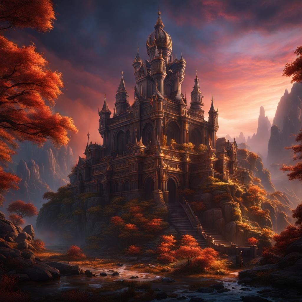 Fantastical Matte Painting in Deep Color