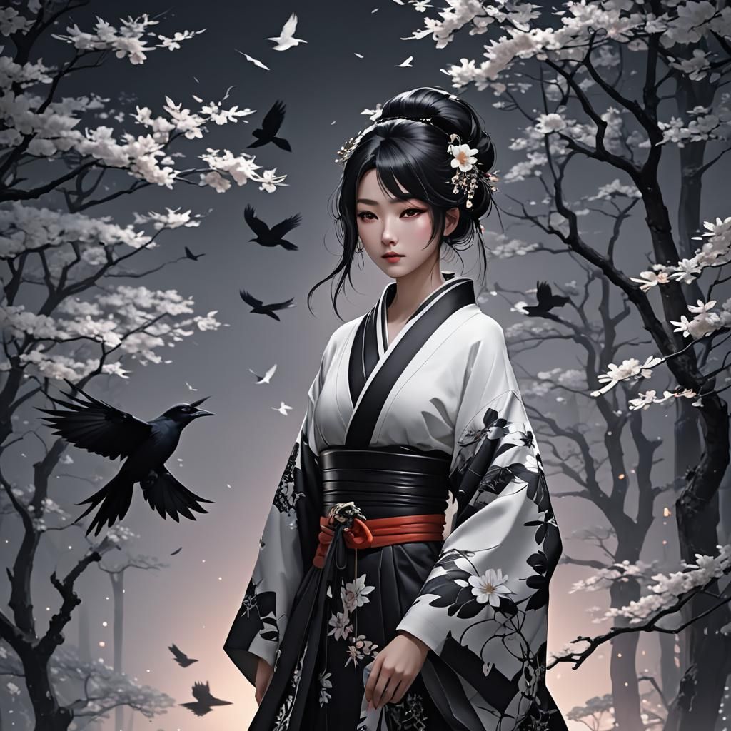 PRINCESS RAIKO & OSHABERI: BLACK & WHITE PORTRAIT