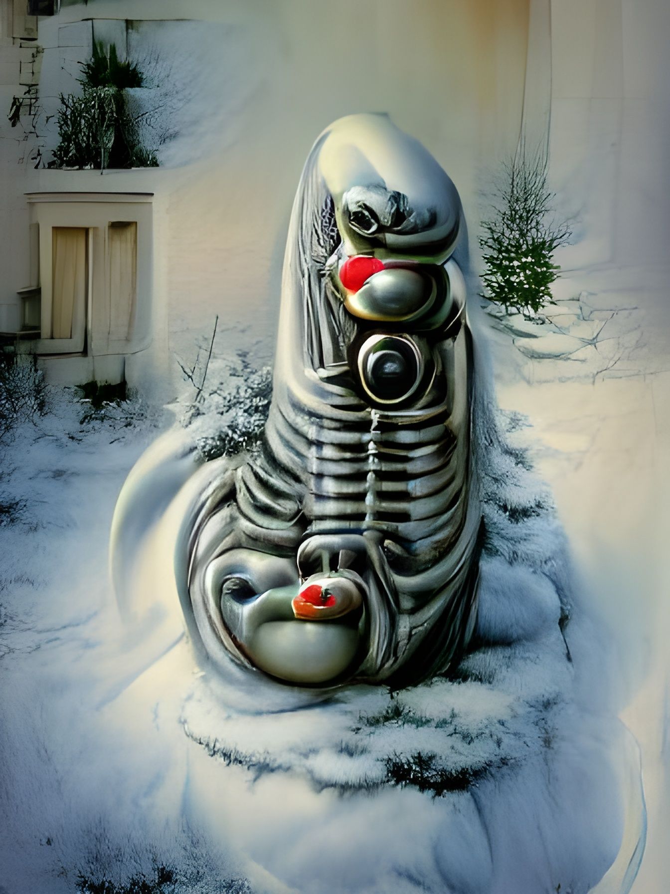 Christmas Snowman in Giger Style
