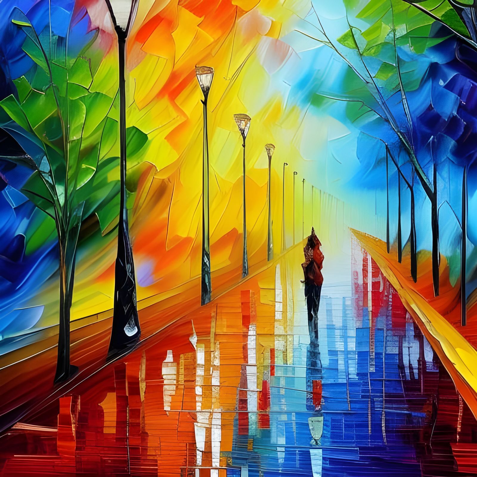 Expressionist Oil Painting with Impasto Texture