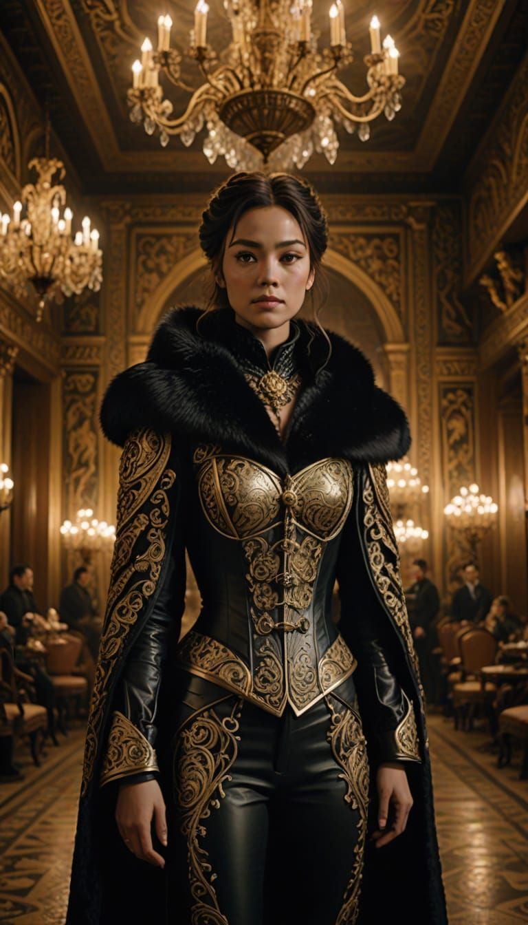 Elegant Gothic Hero in Cinematic Luxury