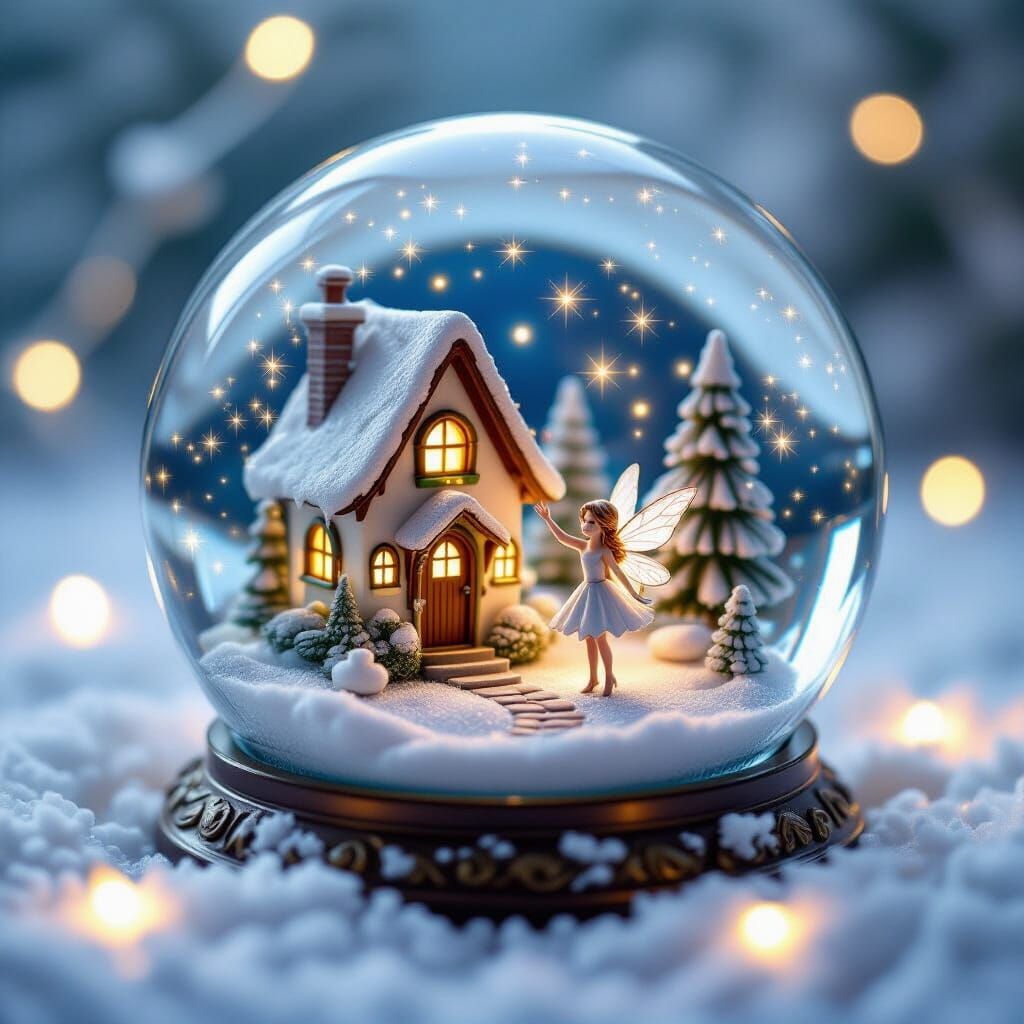 Magical Fairy Garden in a Snow Globe