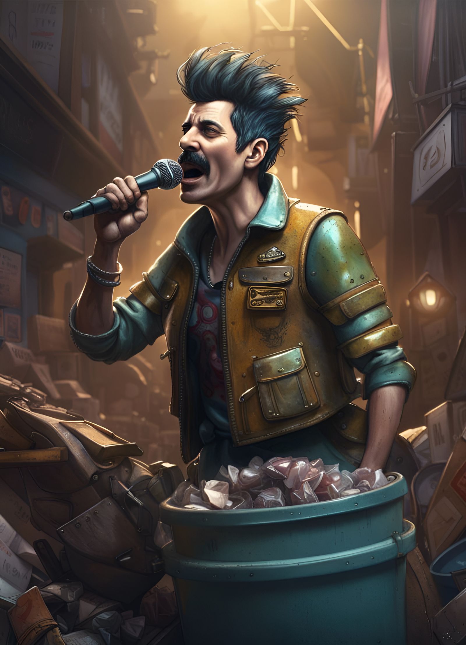 Freddy Mercury: Atompunk Garbageman Opera in Mixed Styles