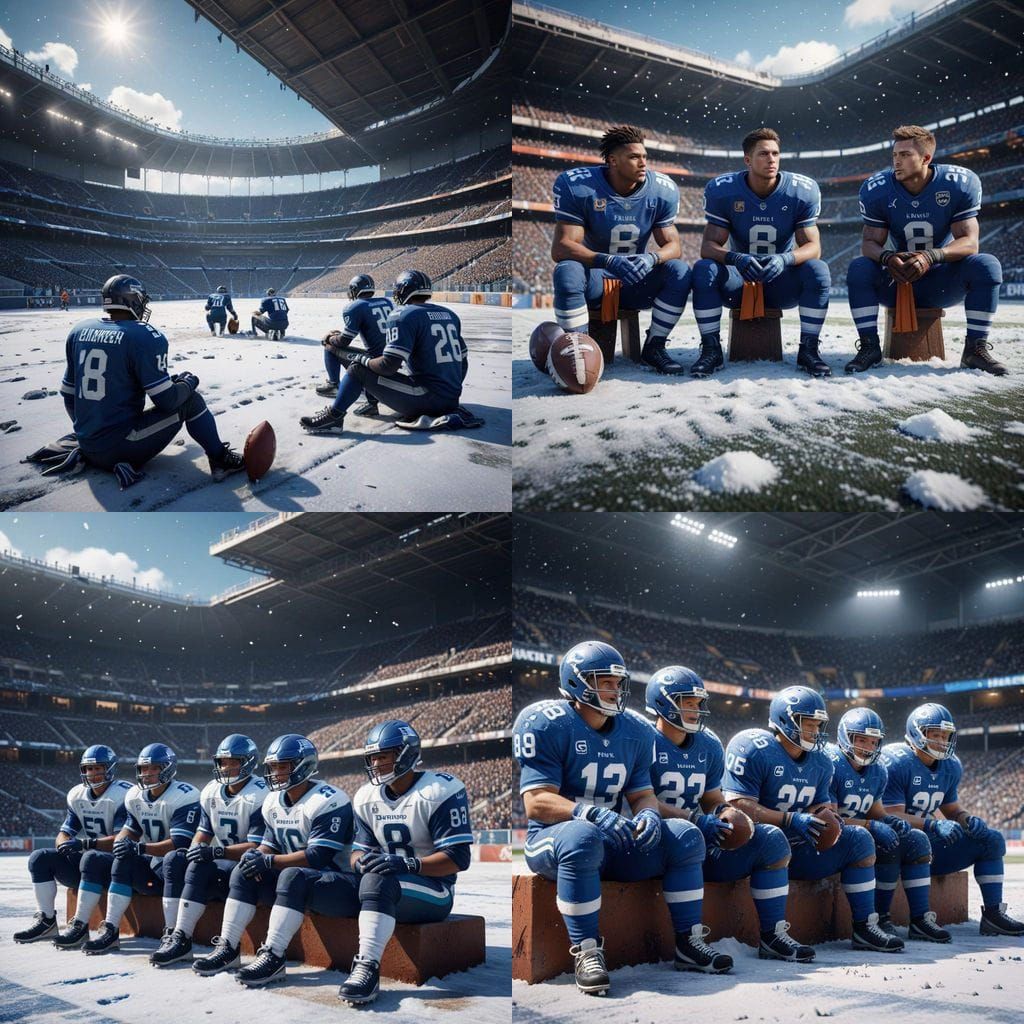 Football Stars in Winter Wonderland