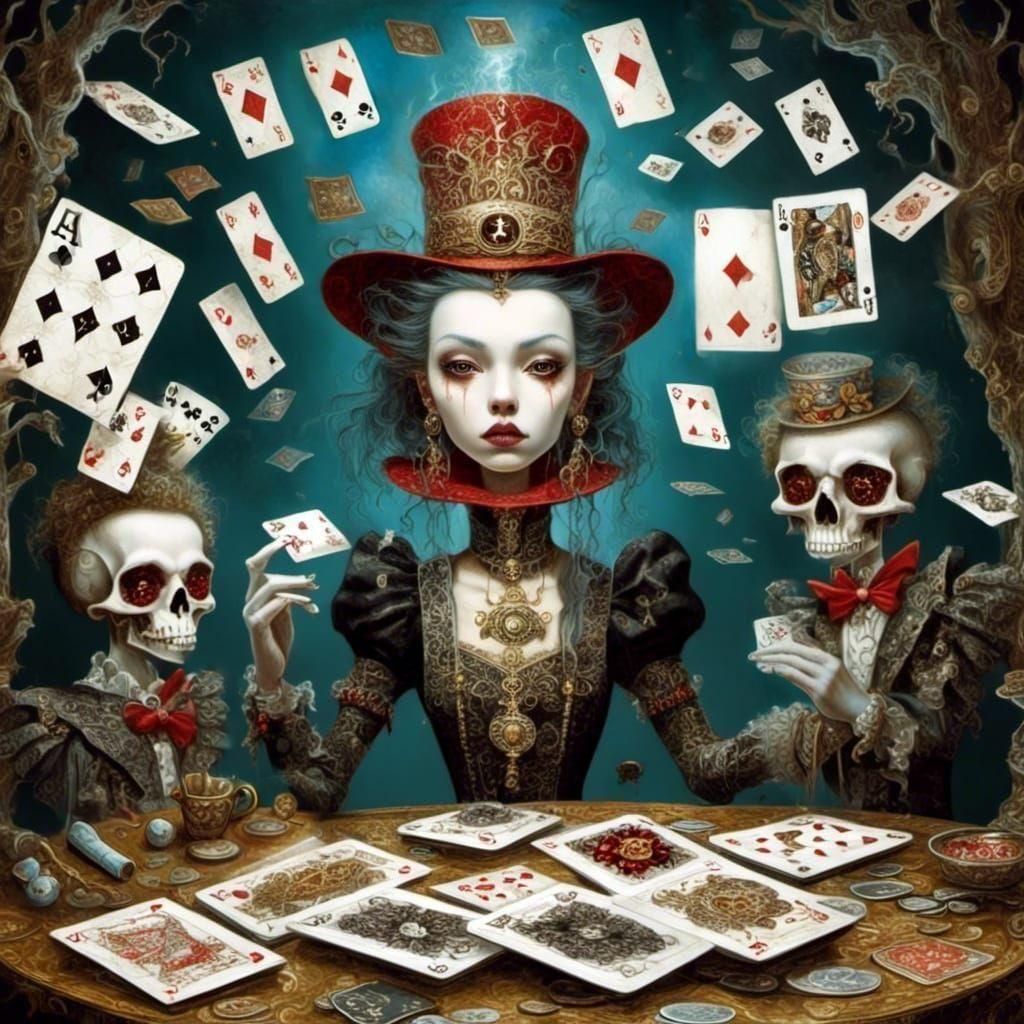 Elegant Magic Trick in Surrealist Style