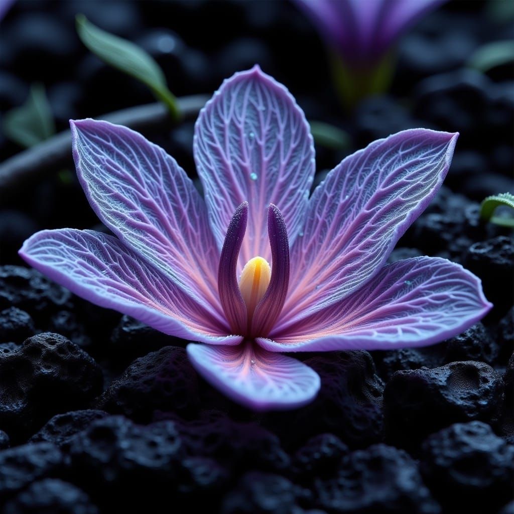 Surreal Botanical Photography of Amethyst Skeleton Flower in...