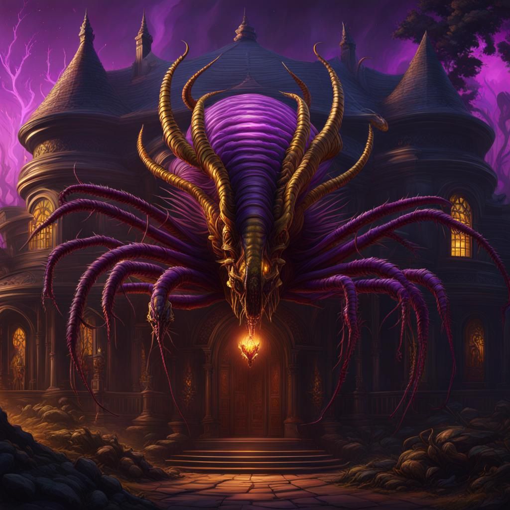 House Centipede Demon in Dark Fantasy Style
