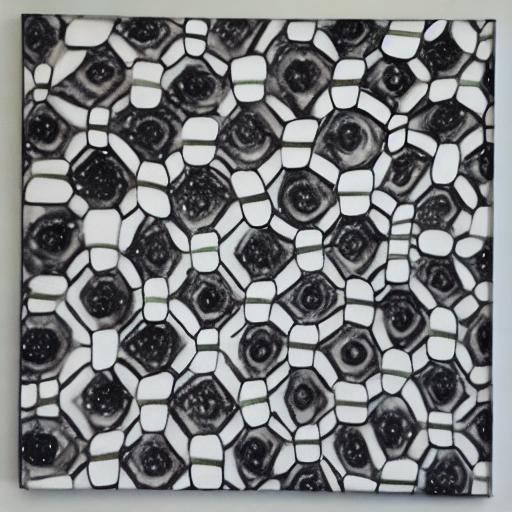 Abstract Acrylic Pouring Art with Geometric Shapes